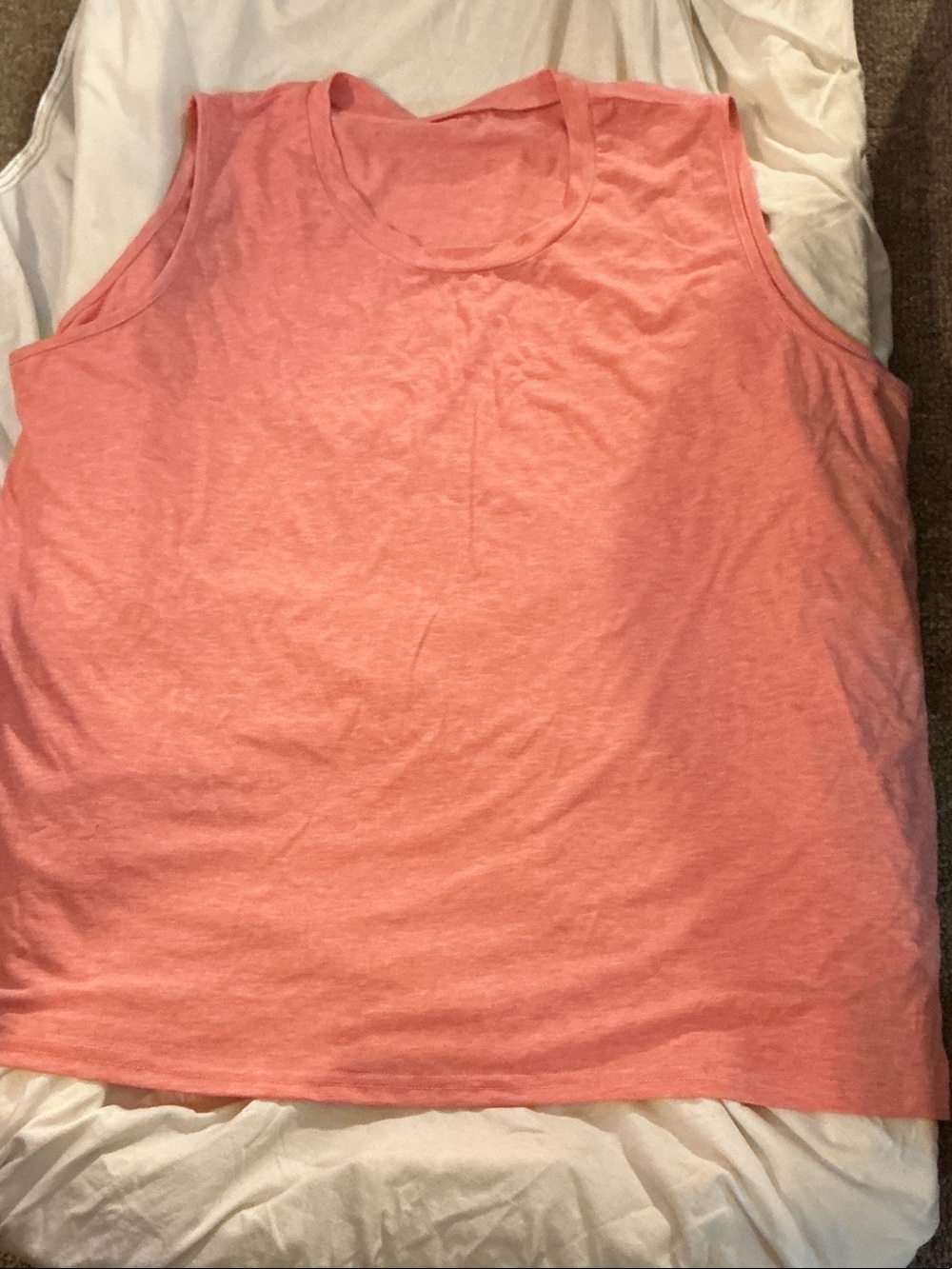 Lightweight Coral Scoop Neck Tank Top